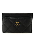 Caviar Quilted  Holder Black
