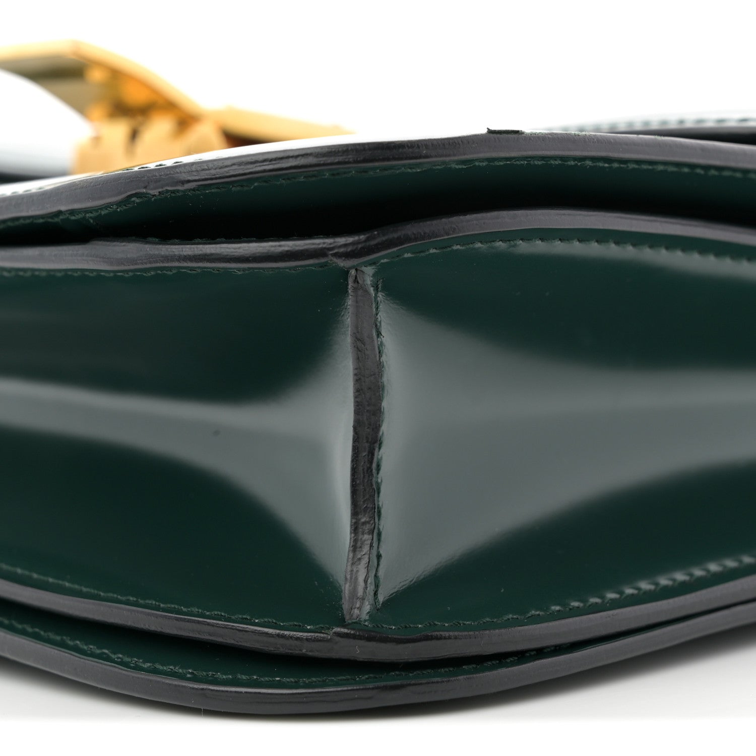 Spazzolato Calfskin Classic Box Medium Flap Bag Dark Green