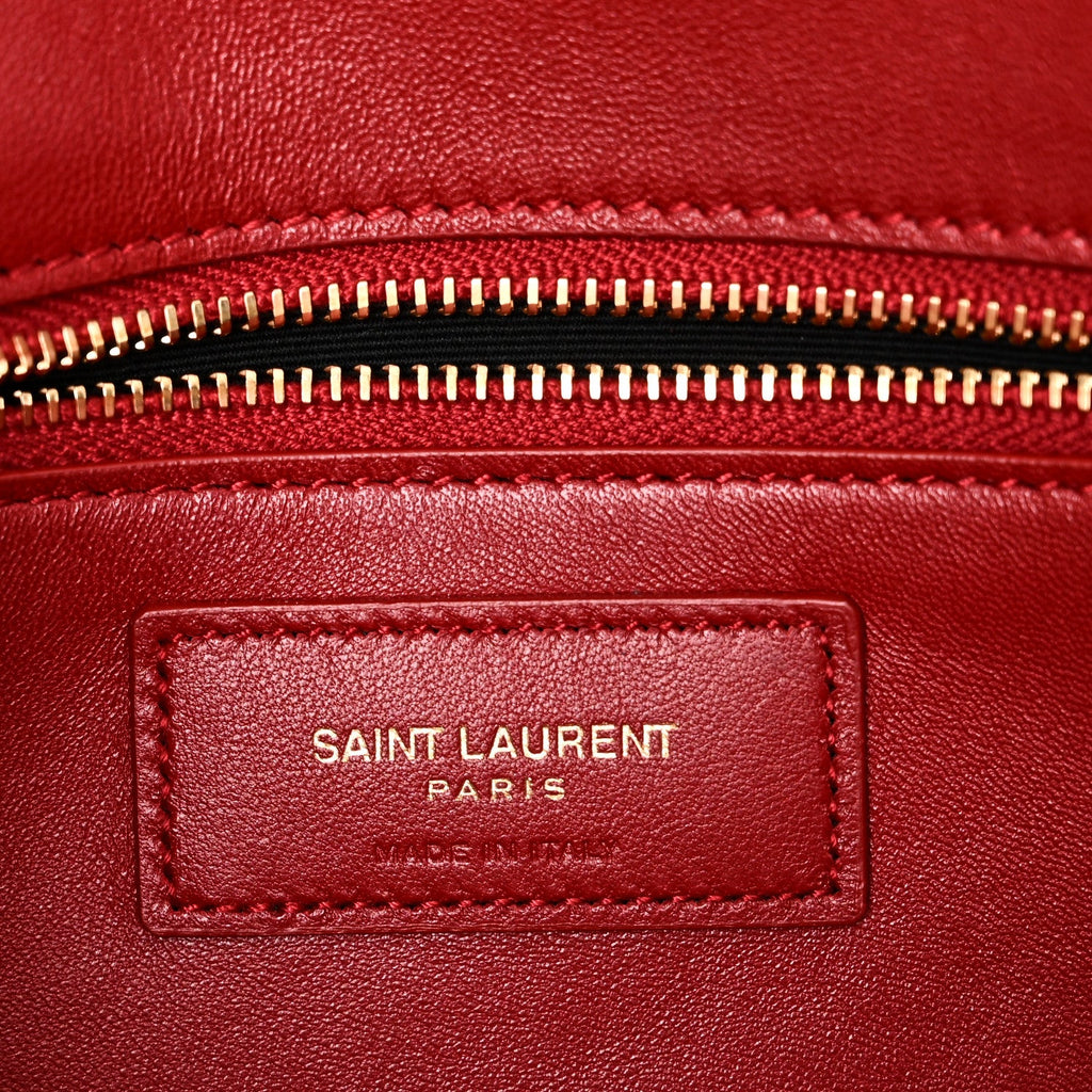 Smooth Calfskin Le Maillon Satchel Rouge Eros