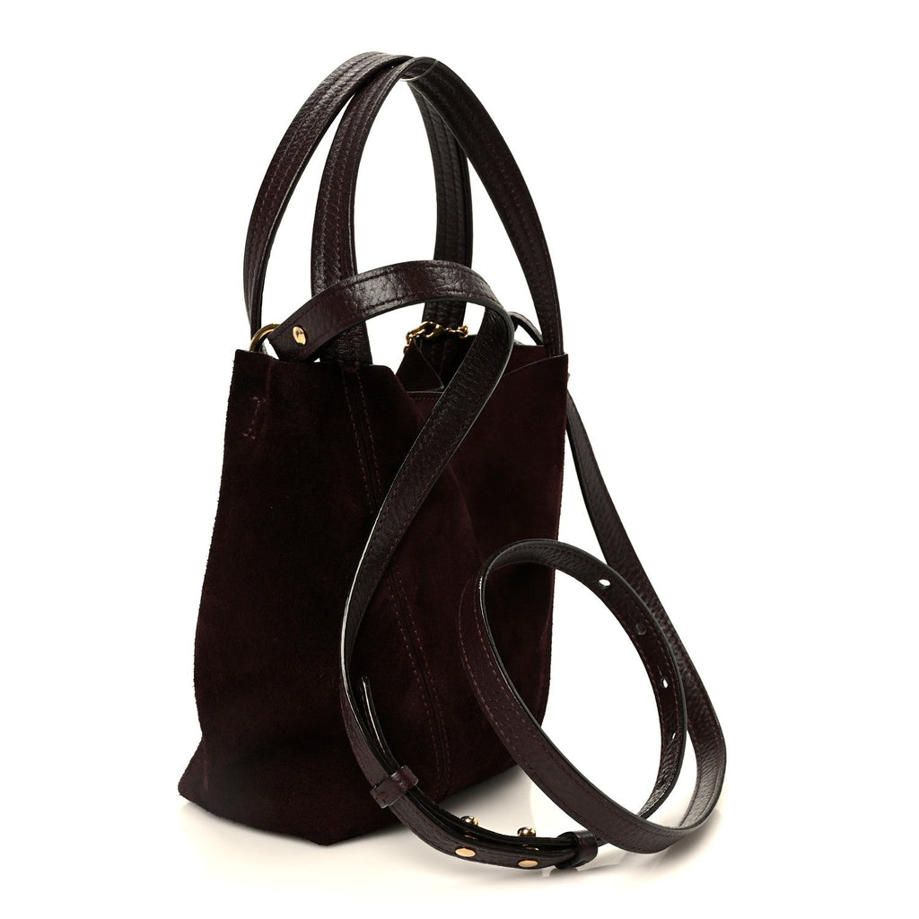 Suede Small Spin Tote Deep Violine
