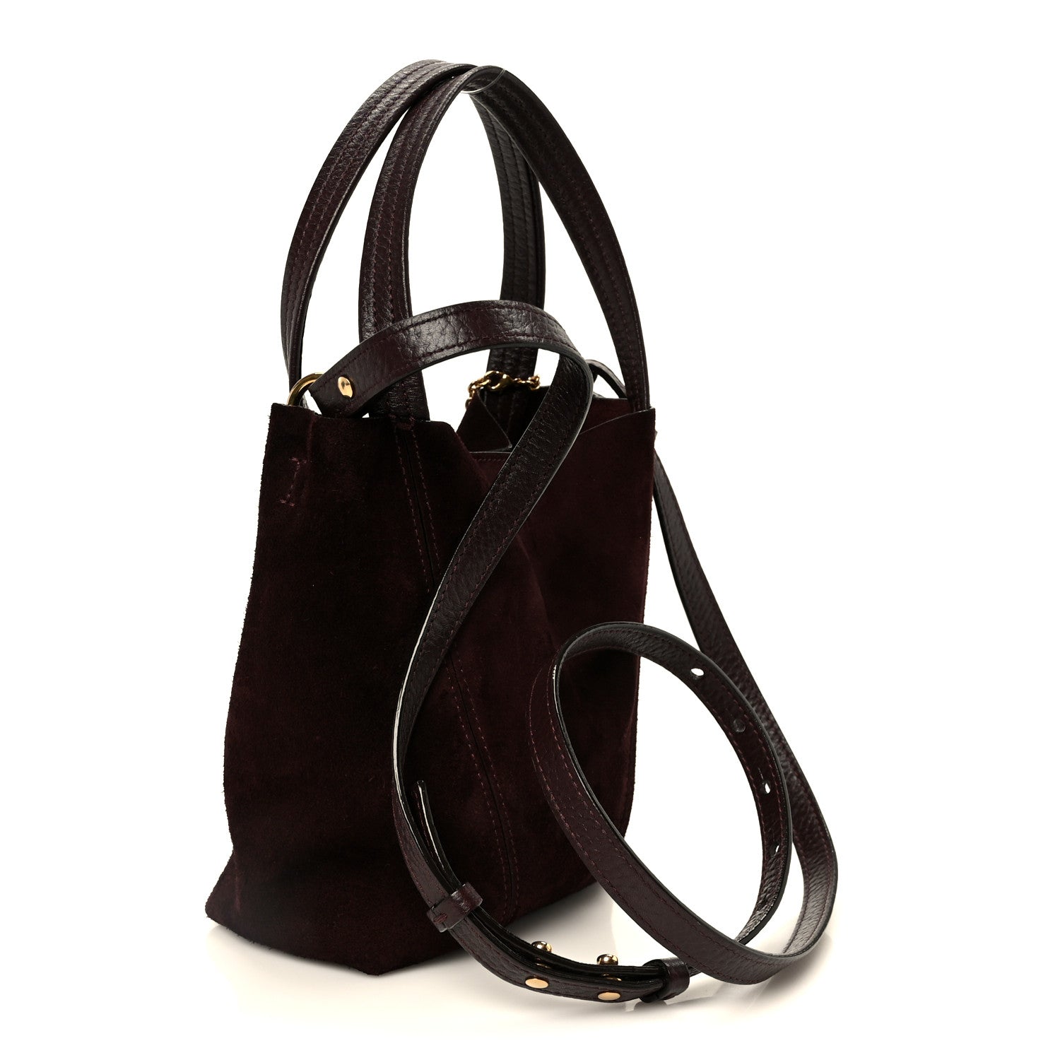 Suede Small Spin Tote Deep Violine