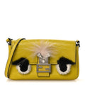 Nappa Rabbit Fox Fur Micro Buggie Baguette Lime Rosa