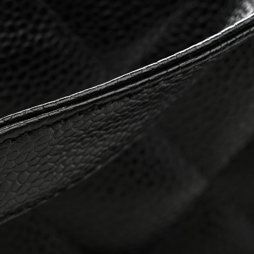 Caviar Quilted Grand Shopping Tote GST Black