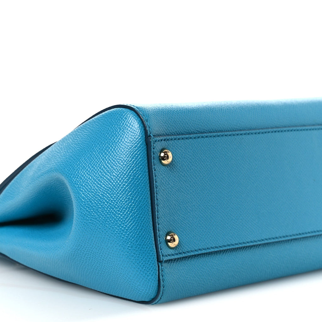 Dauphine Calfskin Medium Miss Sicily Satchel Blue