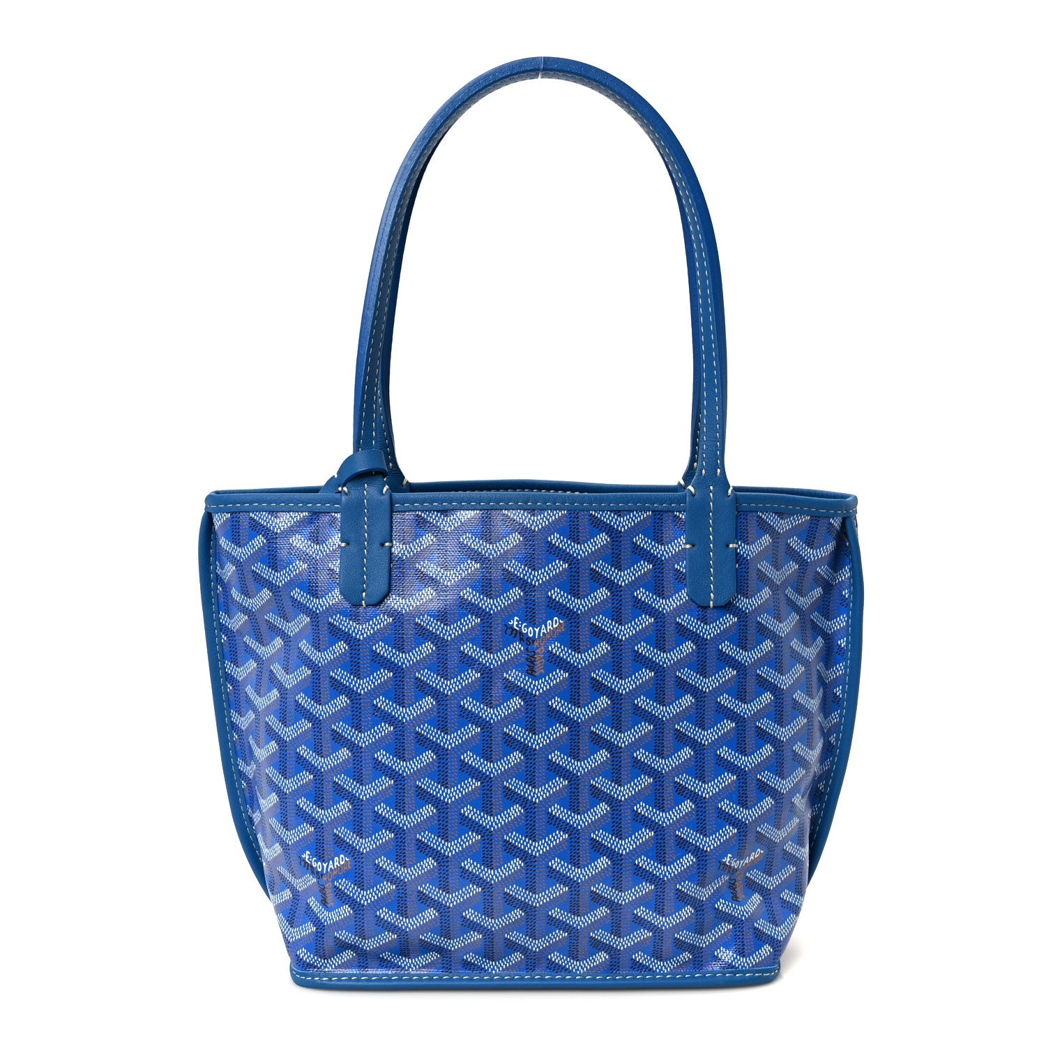 Goyardine Reversible Mini Anjou Sky Blue
