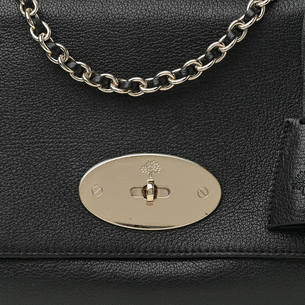 Glossy Goatskin Medium Lily Black