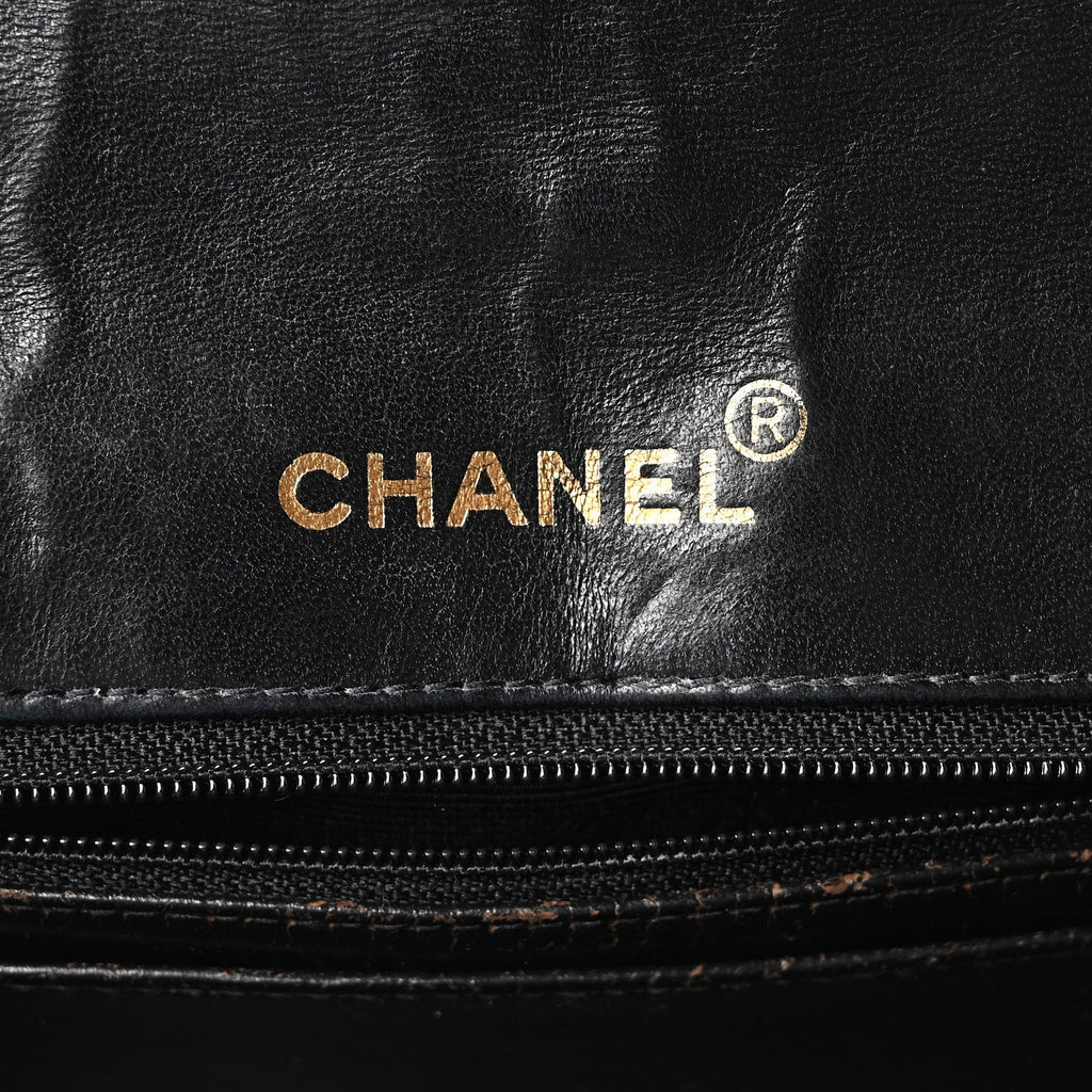 Patent Quilted Small Diana Flap Black