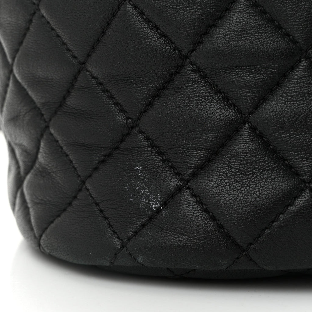 Lambskin Quilted Mini Urban Spirit Backpack Black