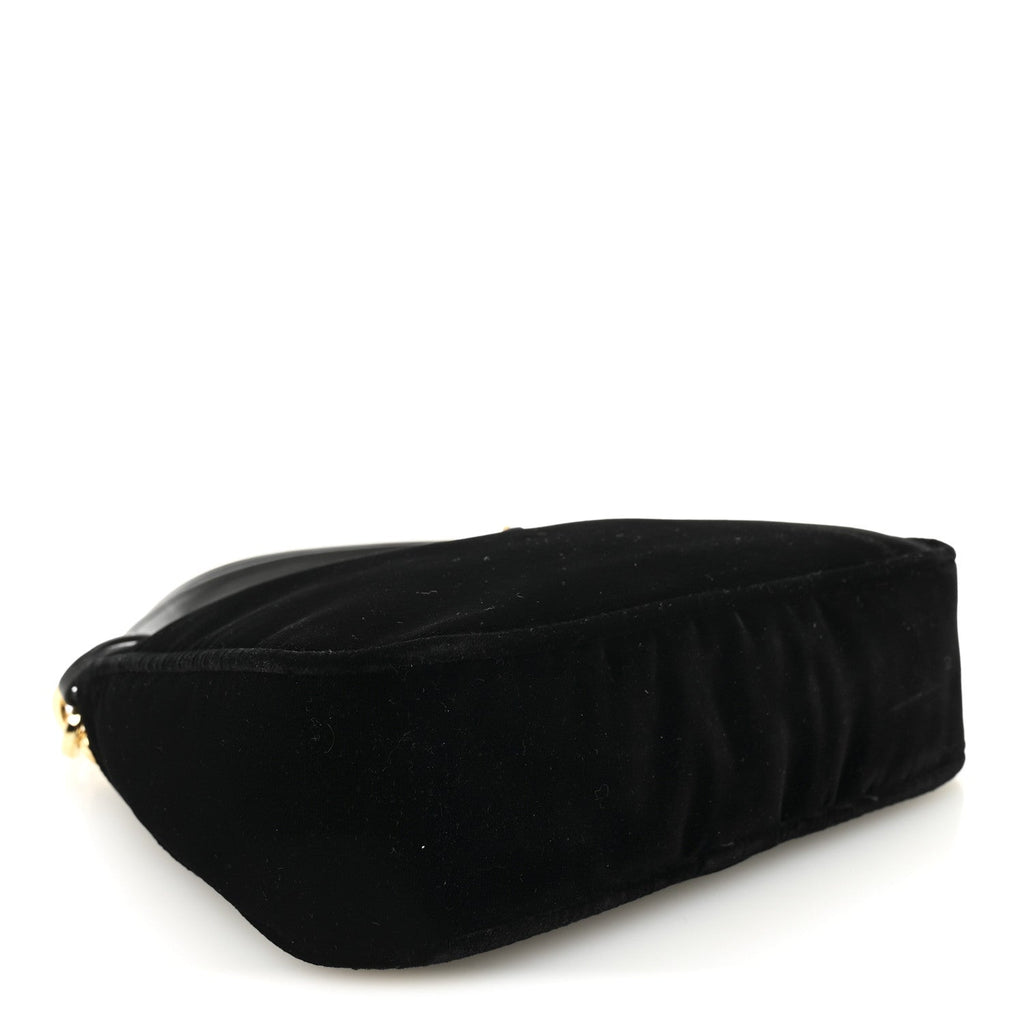Velvet Nappa Mini Re-Edition Shoulder Bag Black
