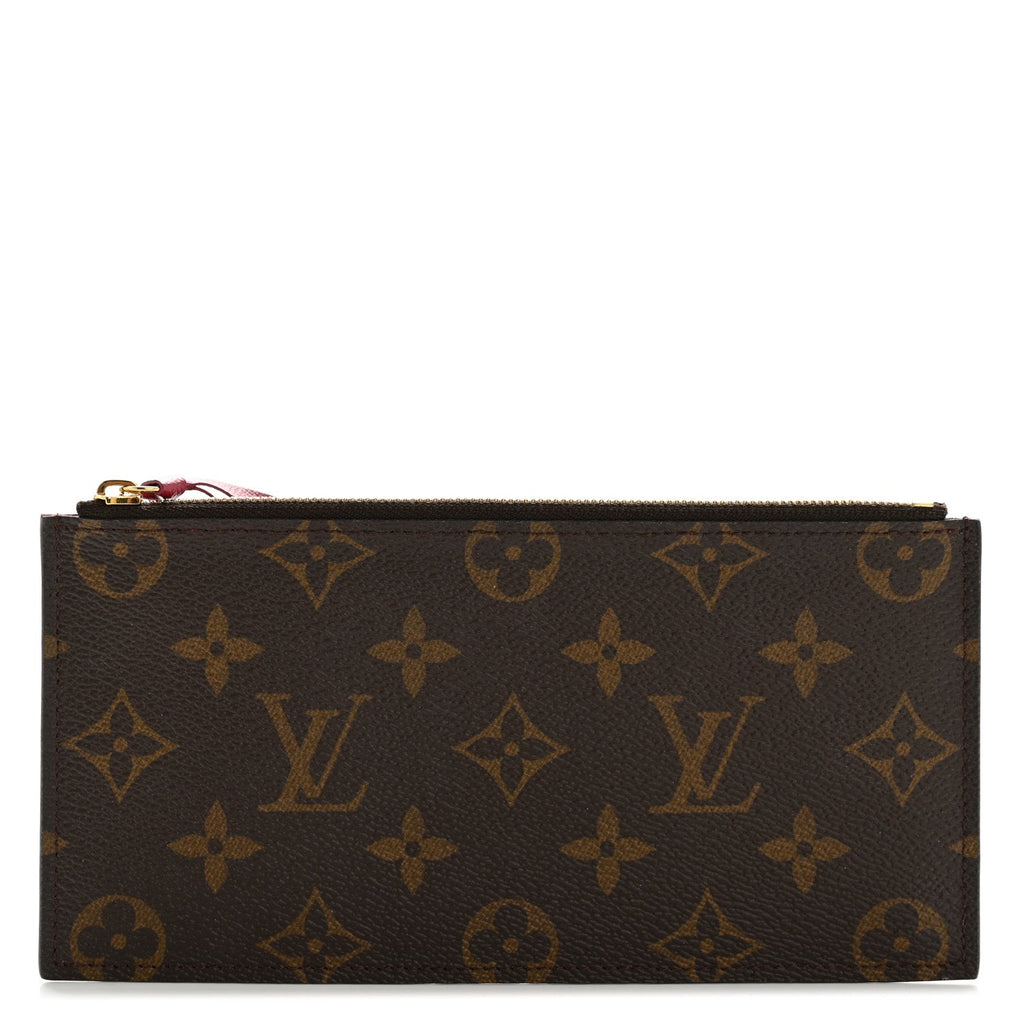 Monogram Felicie Chain Wallet Zippered Insert Fuchsia