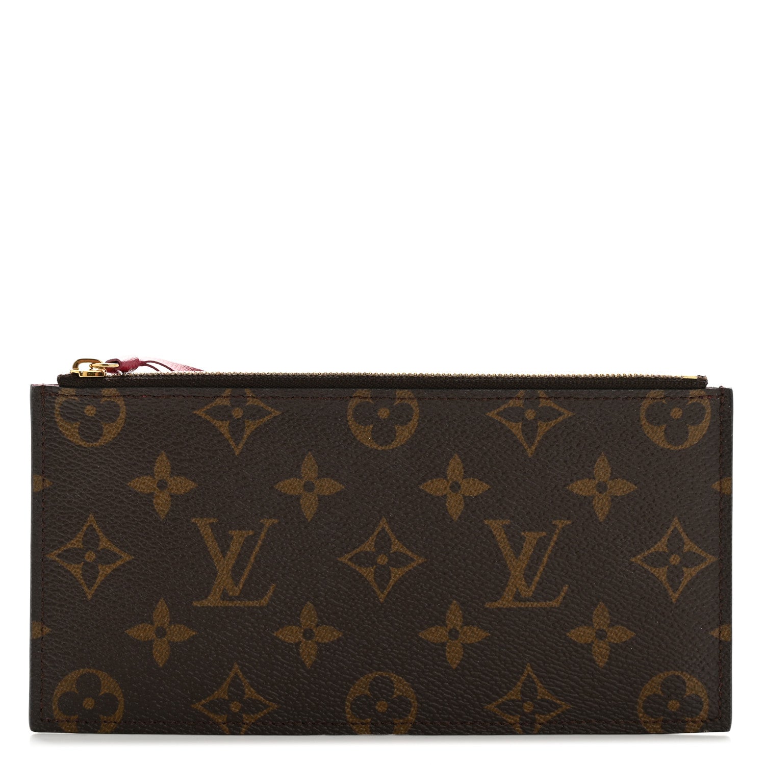 Monogram Felicie Chain Wallet Zippered Insert Fuchsia