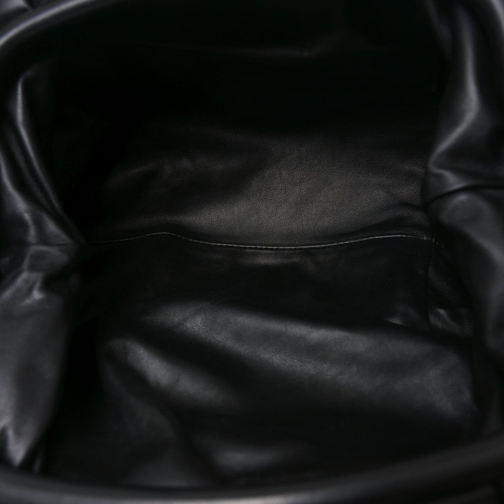 Smooth Butter Calf The Pouch Oversized Clutch Black