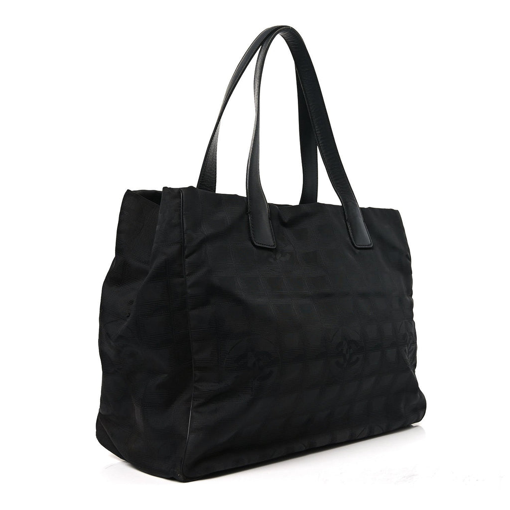 Nylon Large Travel Tote Black