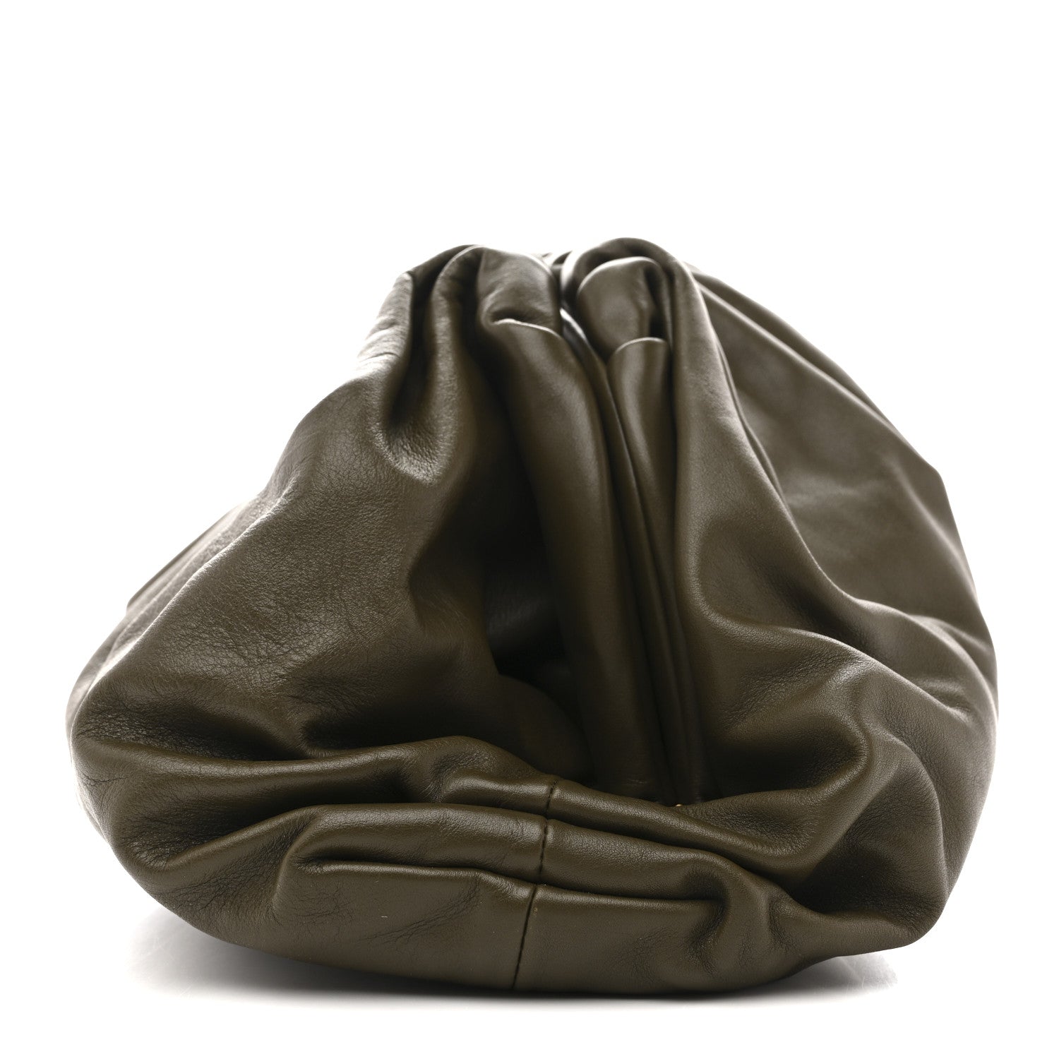 Smooth Butter Calf The Pouch Oversized Clutch Kaki Fondent