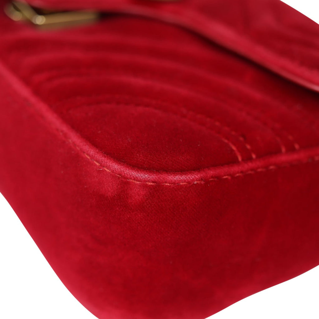 Gucci GG Marmont Velvet Mini Shoulder Bag