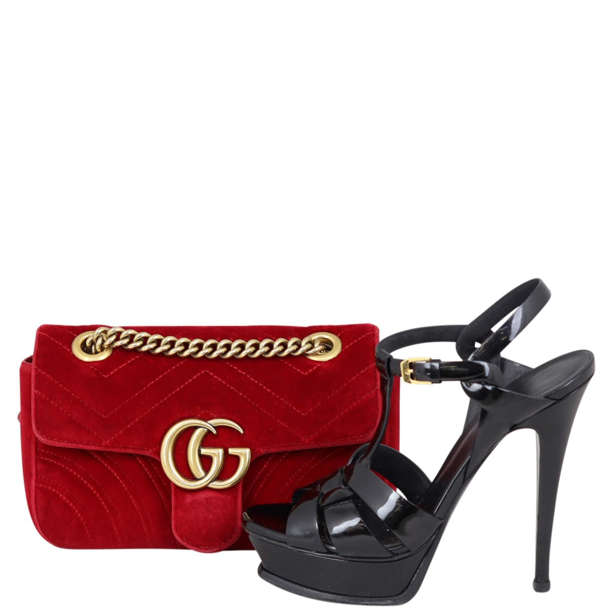 Gucci GG Marmont Velvet Mini Shoulder Bag