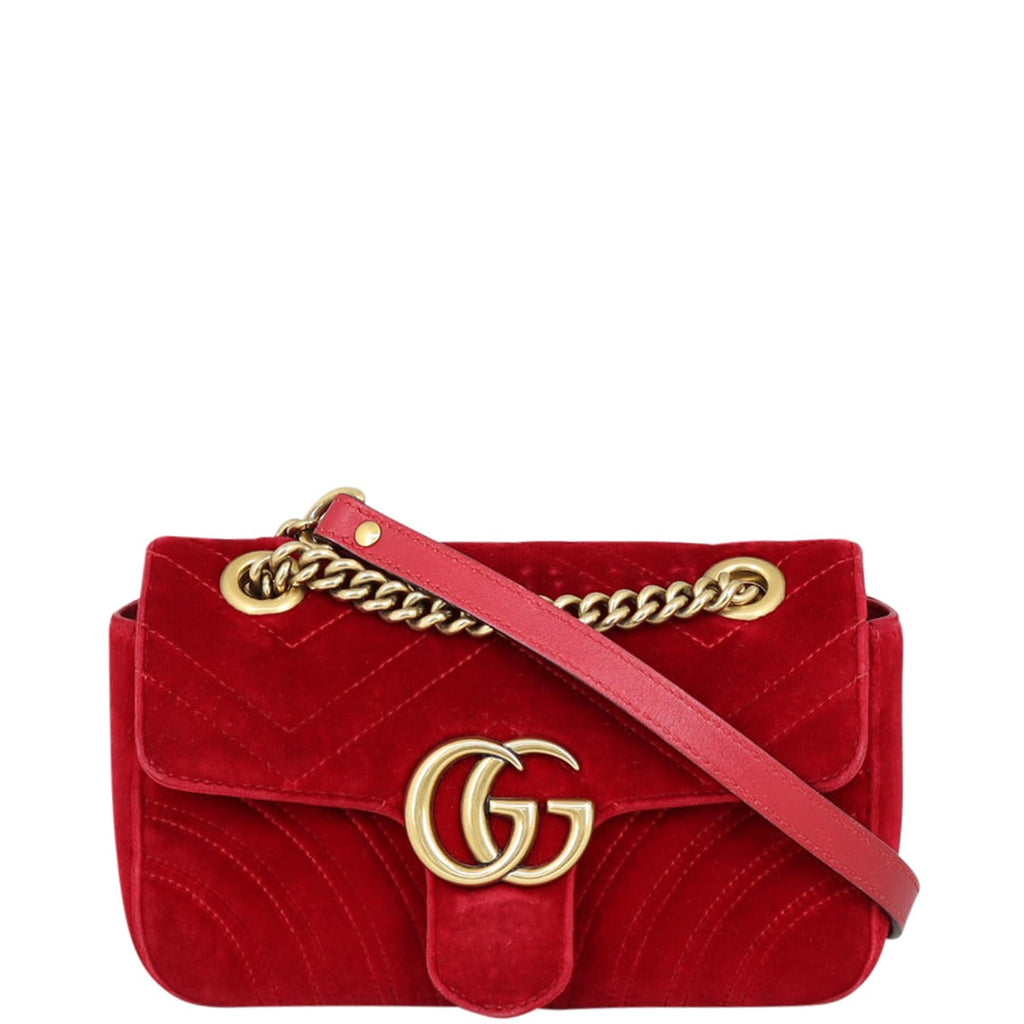 Gucci GG Marmont Velvet Mini Shoulder Bag
