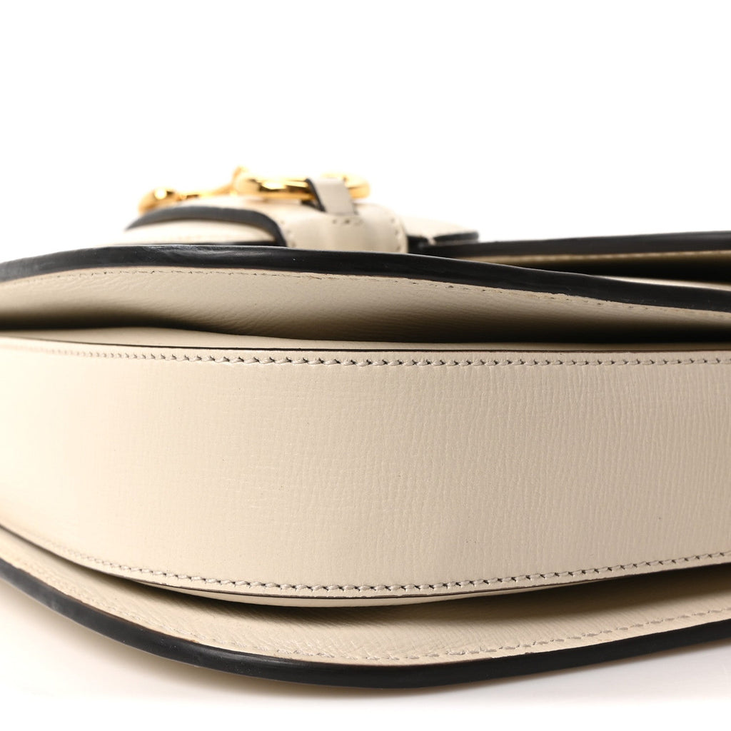 Azalea Calfskin Horsebit 1955 Shoulder Bag Mystic White