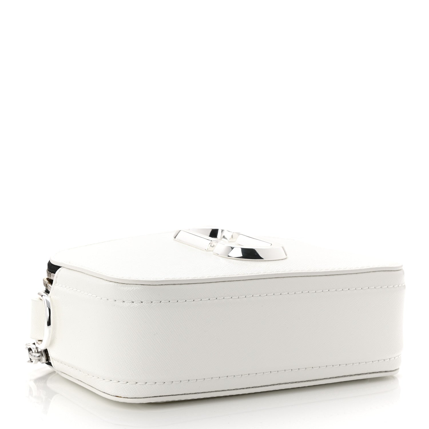 Saffiano Small Snapshot Camera Bag White