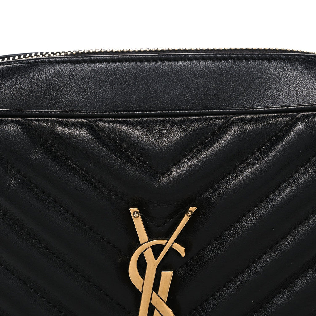Calfskin Matelasse Monogram Lou Camera Bag Black