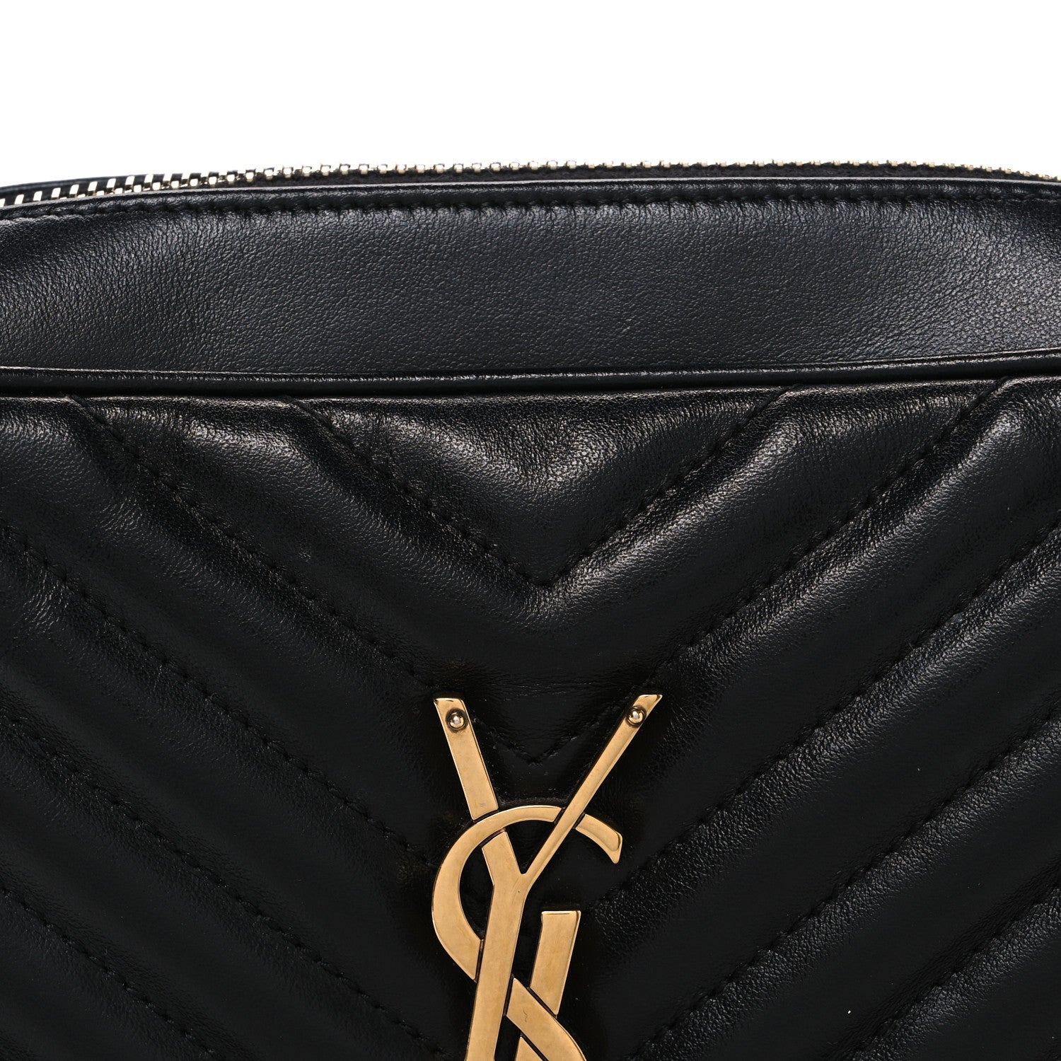 Calfskin Matelasse Monogram Lou Camera Bag Black