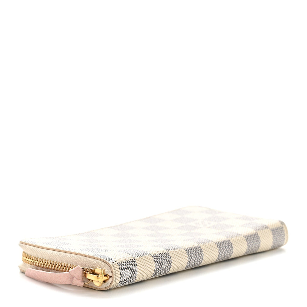 Damier Azur Clemence Wallet Rose Ballerine