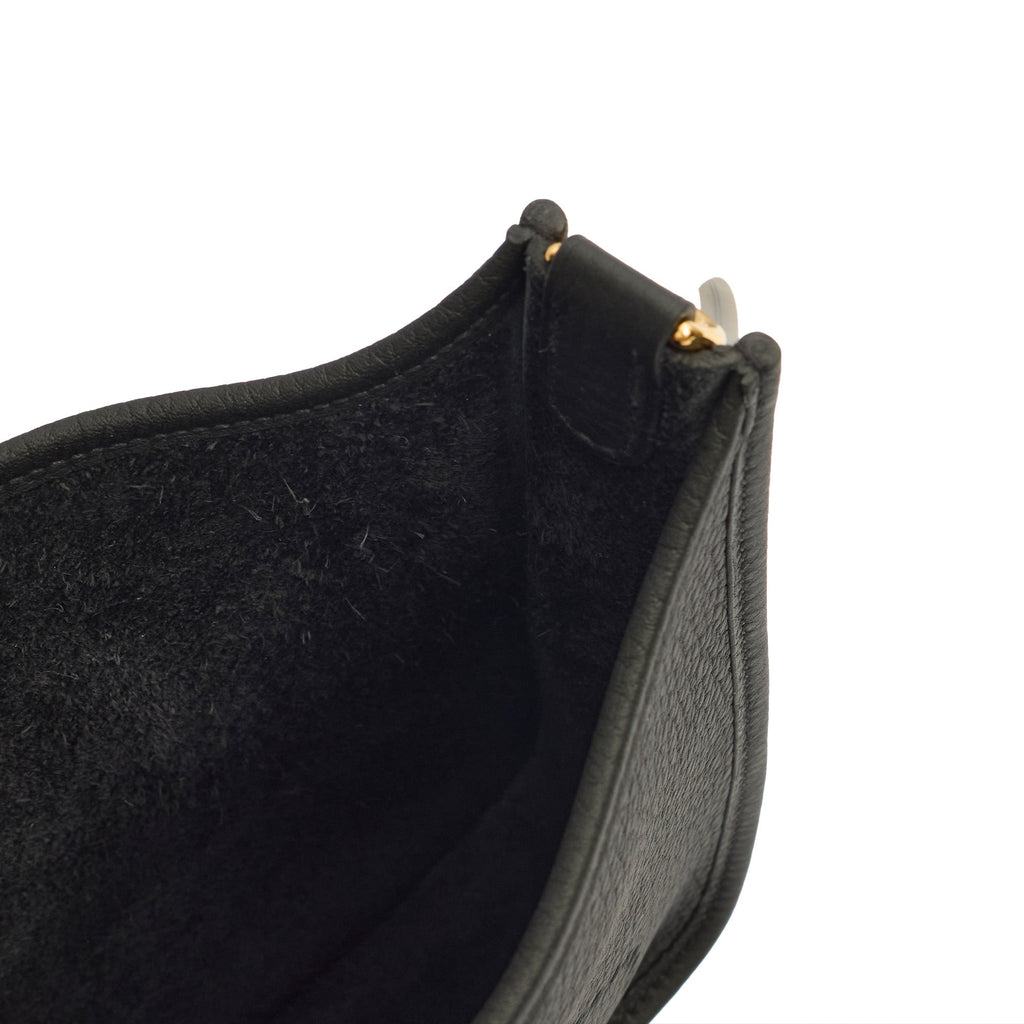 Hermes Cross Body Evelyne 16 in Black, Clemence Leather