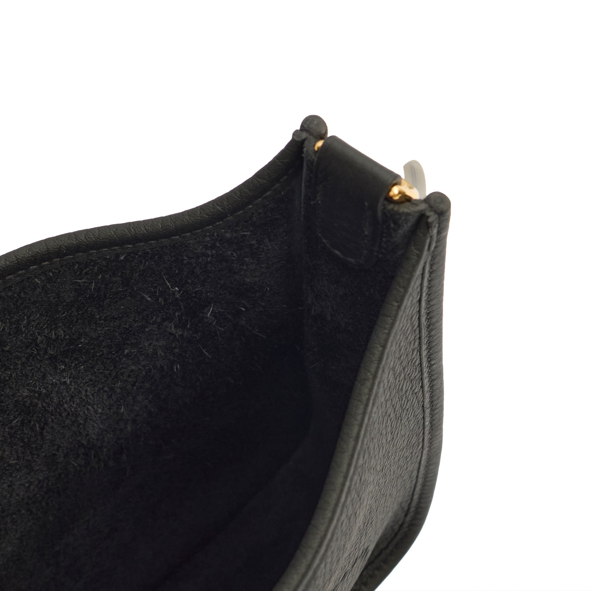 Hermes Cross Body Evelyne 16 in Black, Clemence Leather
