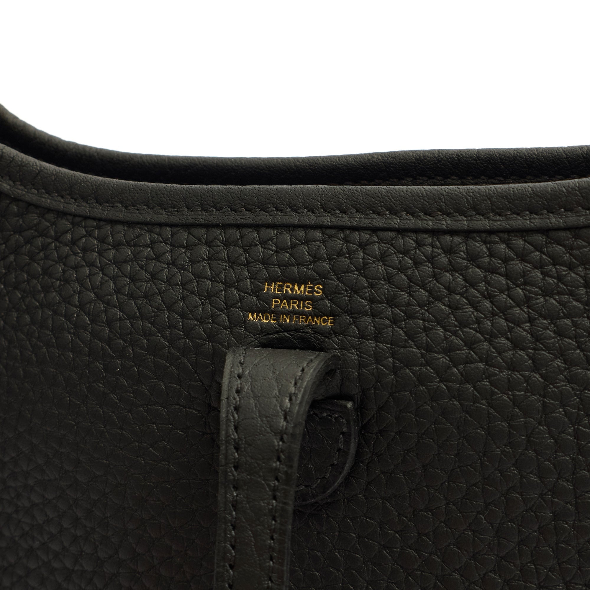 Hermes Cross Body Evelyne 16 in Black, Clemence Leather