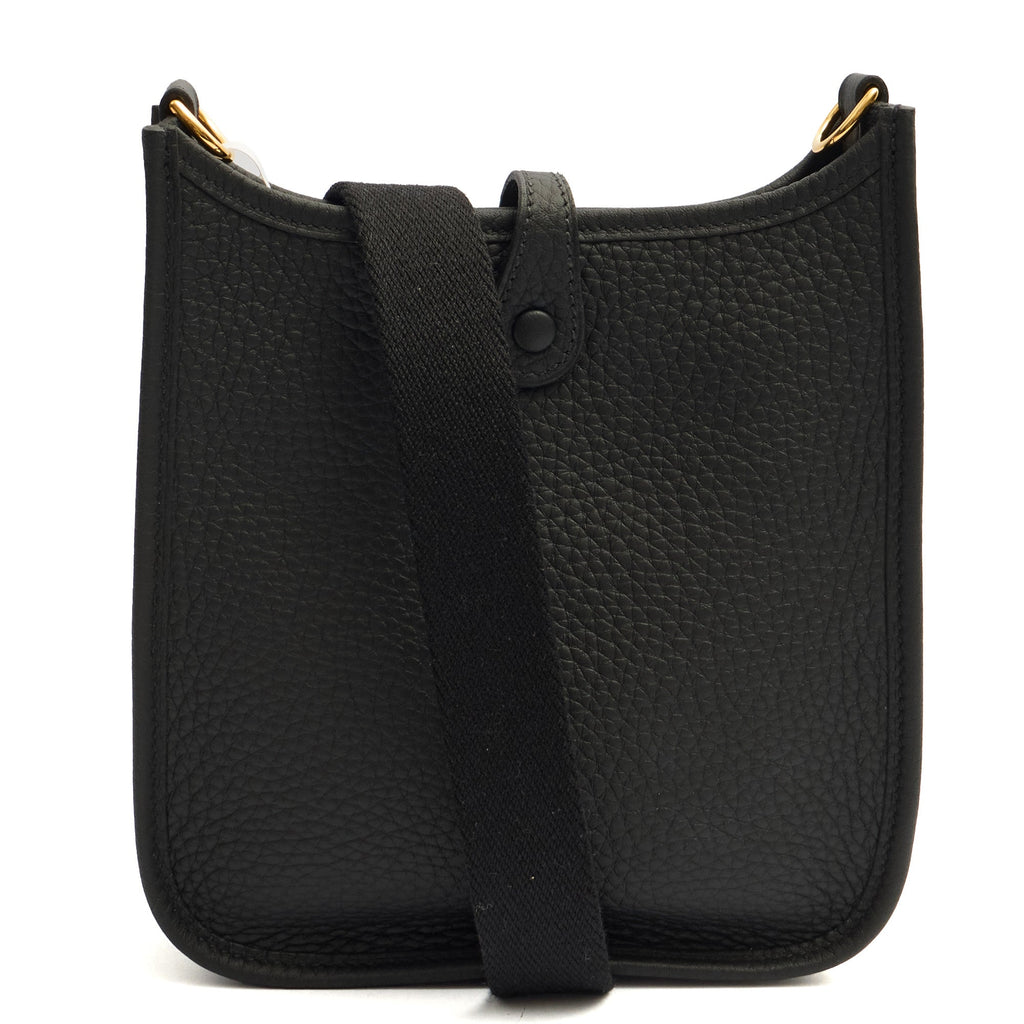 Hermes Cross Body Evelyne 16 in Black, Clemence Leather