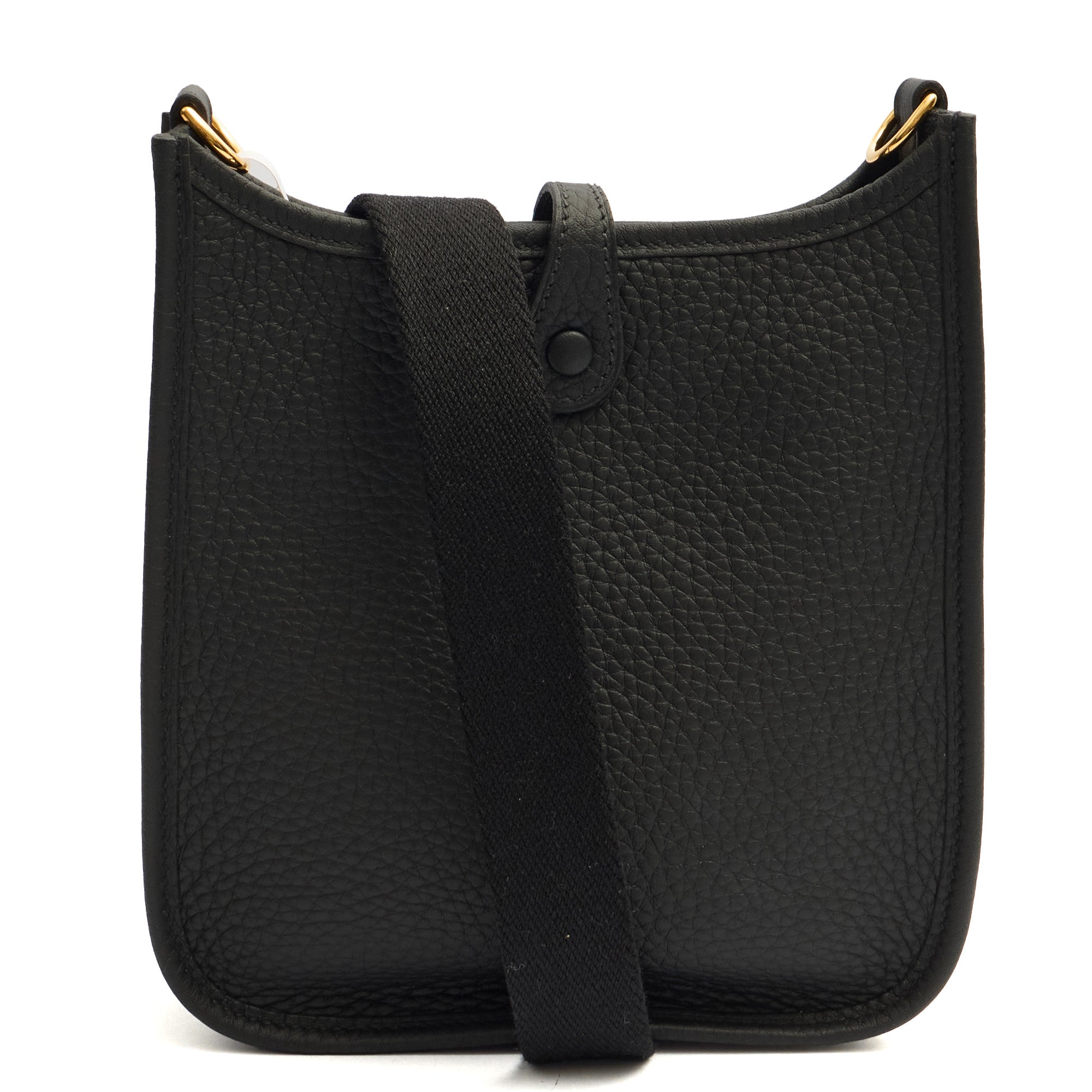 Hermes Cross Body Evelyne 16 in Black, Clemence Leather