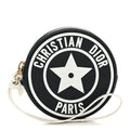 Calfskin Vibe Round Coin Purse Blue White