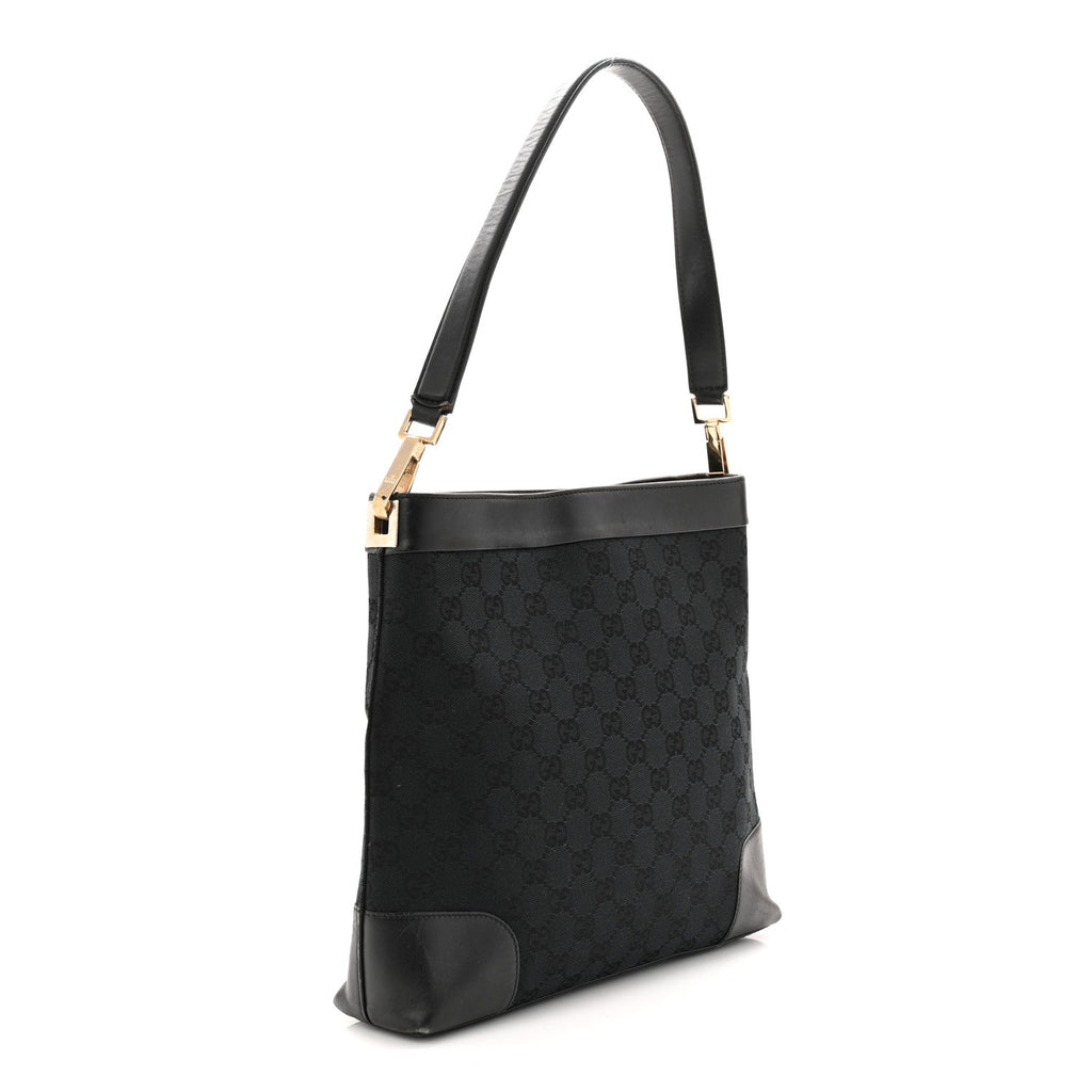 GG Monogram Shoulder Bag Black