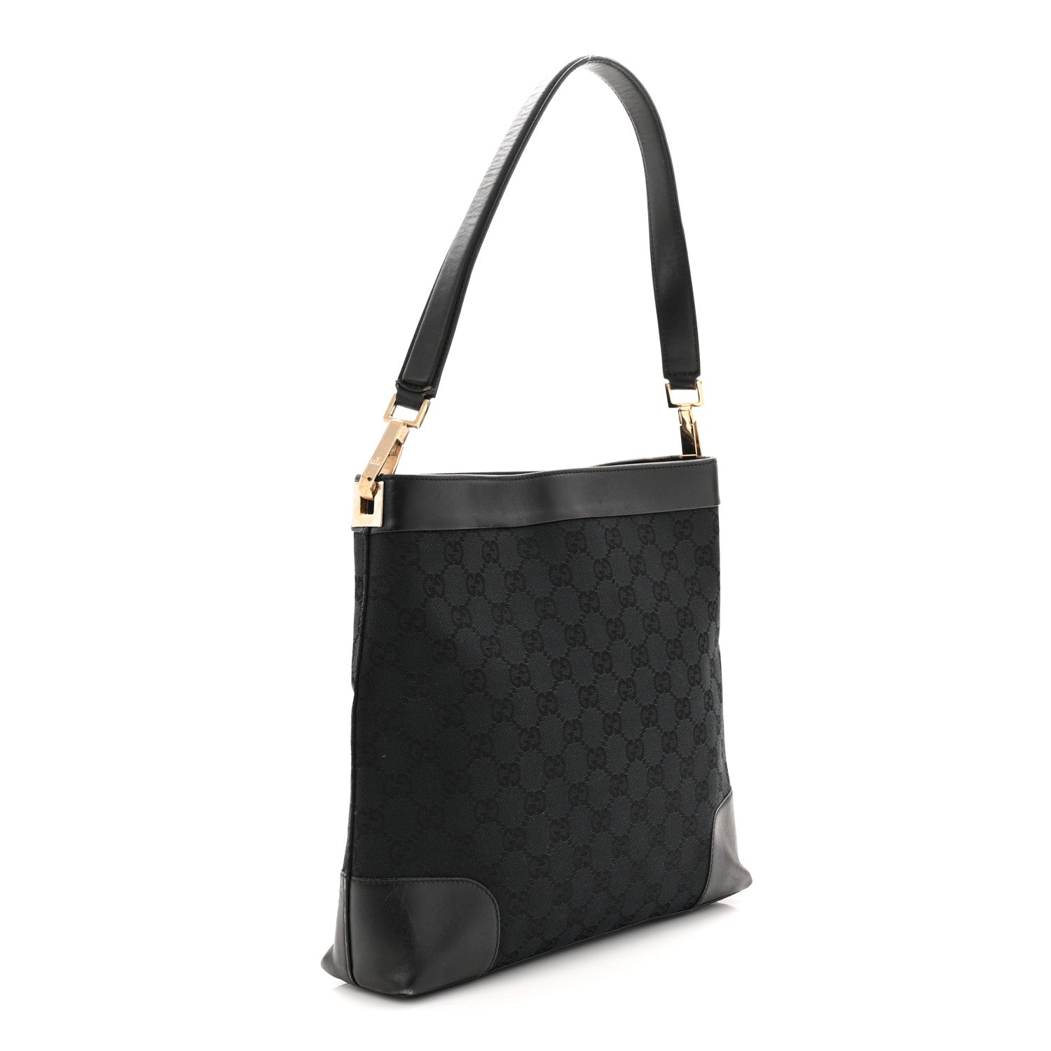 GG Monogram Shoulder Bag Black