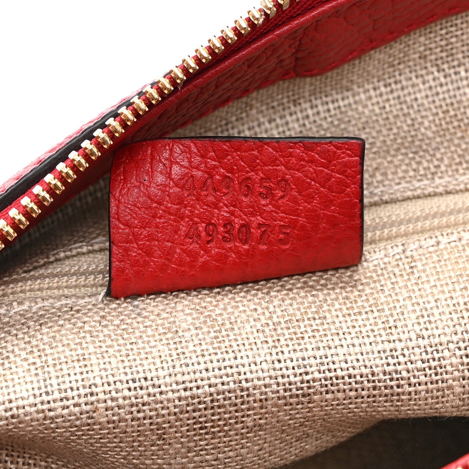 Dollar Calfskin GG Charm Satchel Red