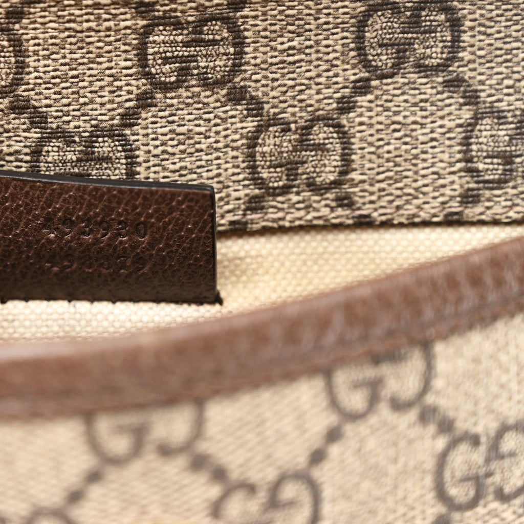 GG Supreme Monogram Neo Vintage Web Belt Bag Brown