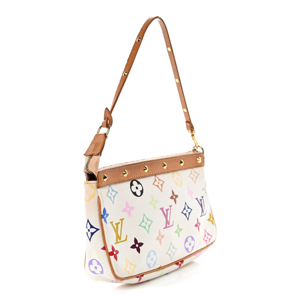 Monogram Multicolor Pochette Accessories White