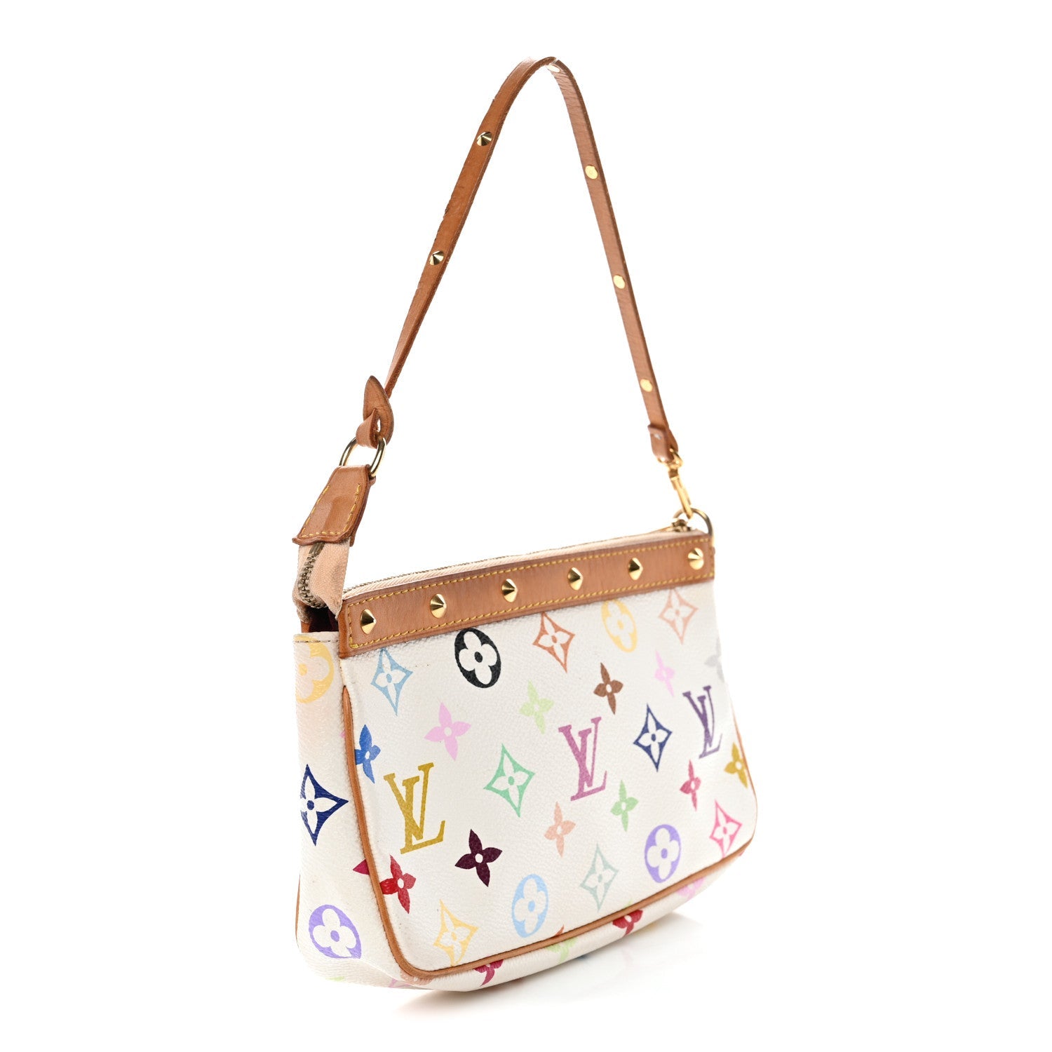 Monogram Multicolor Pochette Accessories White
