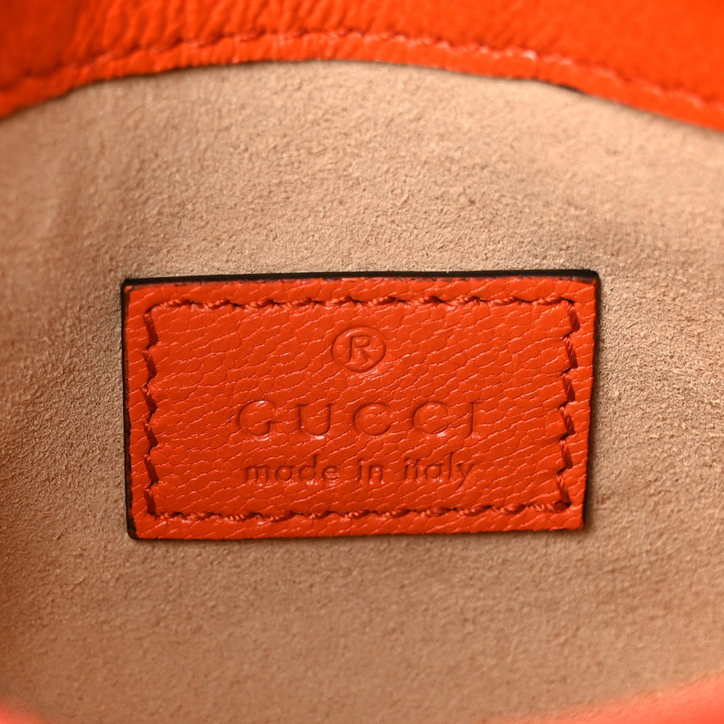 Goatskin Mini Aphrodite Shoulder Bag Orange