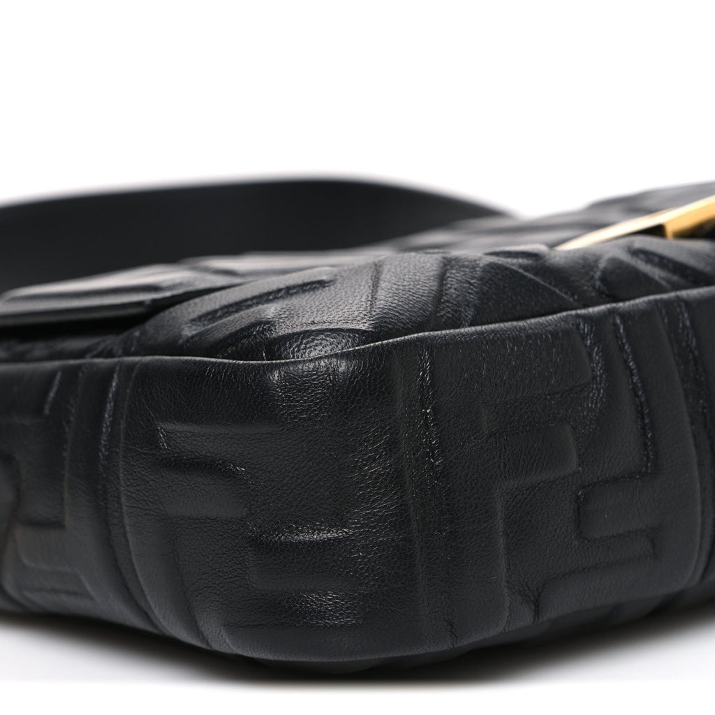Nappa FF 1974 Embossed Baguette Black