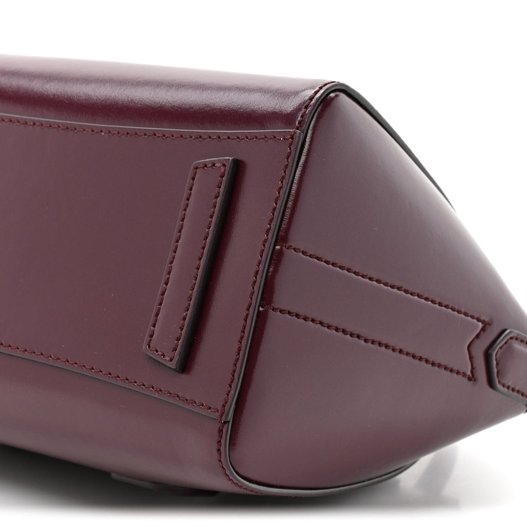 Box Calfskin Mini Lock Antigona Oxblood Red