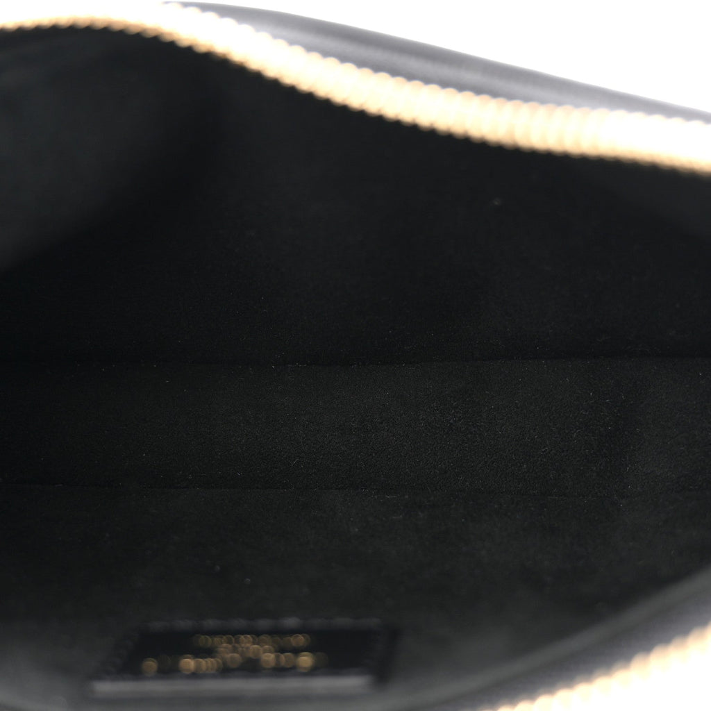 Calfskin LV Bloom Pochette  Black
