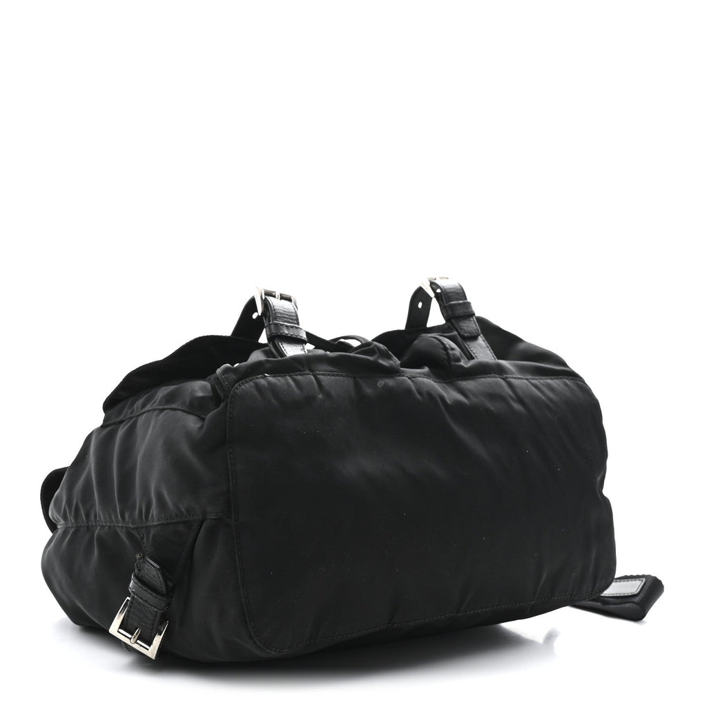 Tessuto Nylon Saffiano Medium Backpack Black