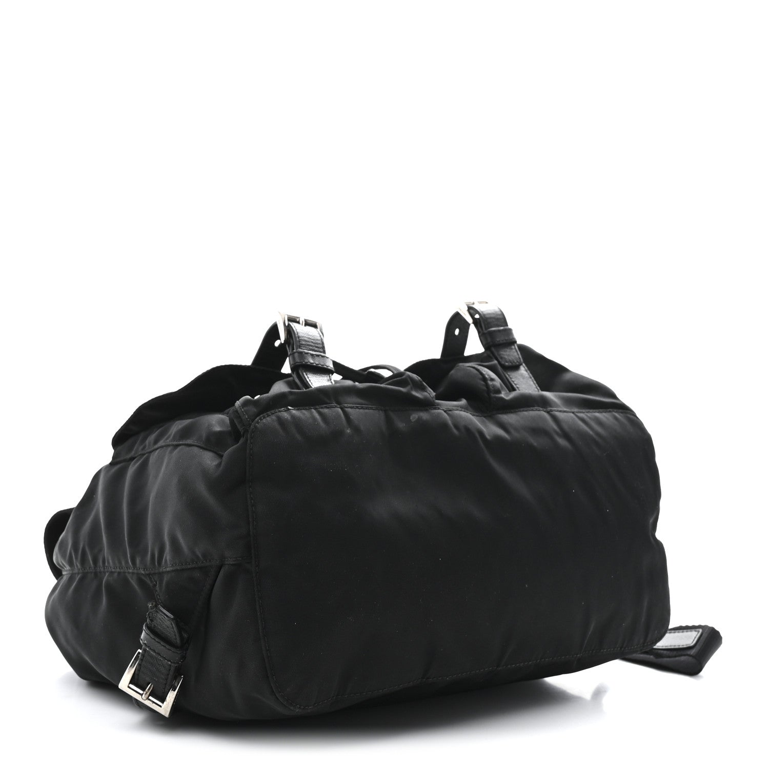 Tessuto Nylon Saffiano Medium Backpack Black