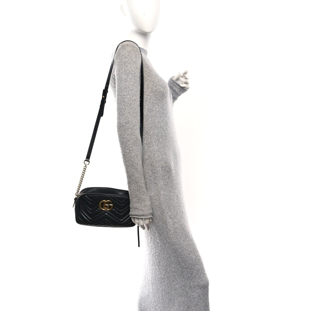 Tweed Quilted Medusa Wallet on Chain Crossbody Pink Blue
