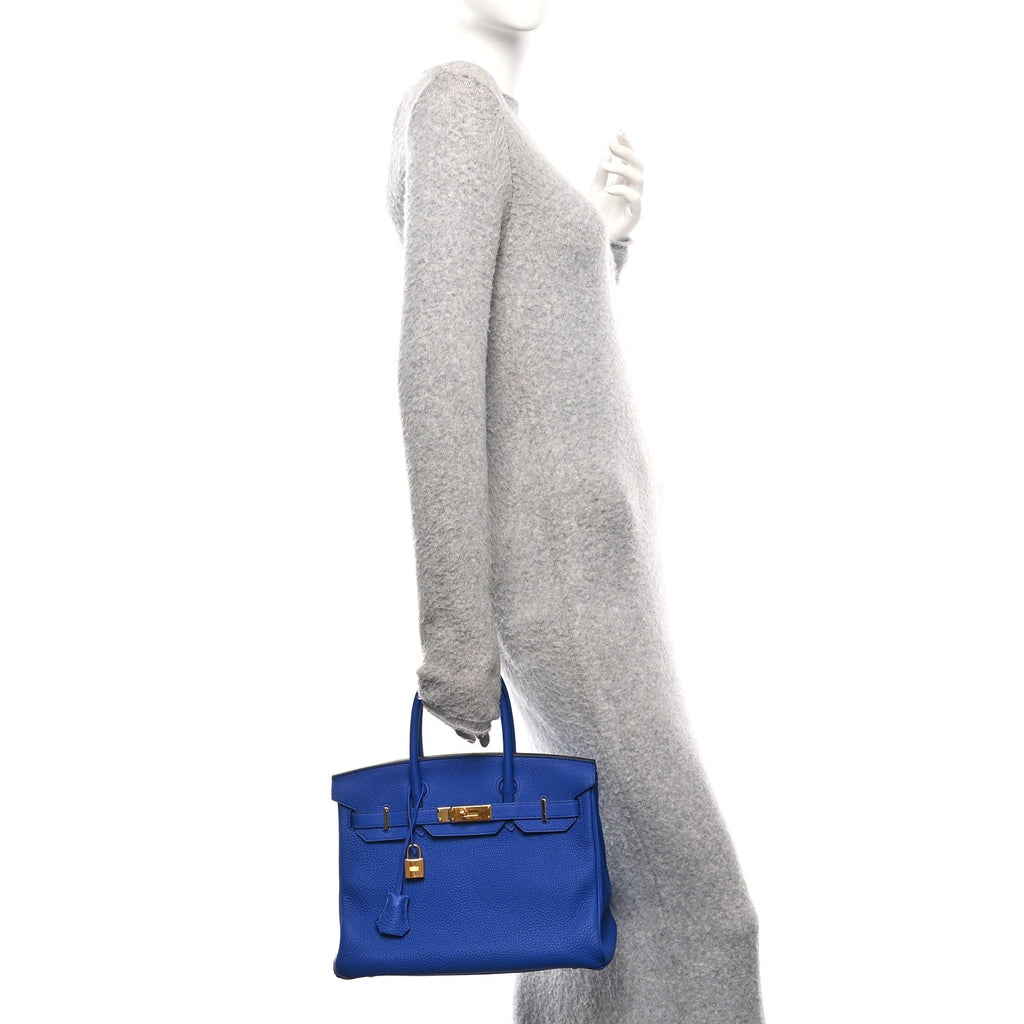Togo Birkin 30 Bleu Electrique