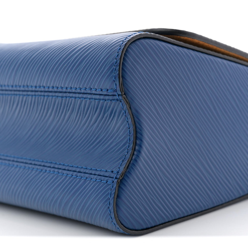Epi Twist Braided Strap Shoulder Bag MM Bleu Roi