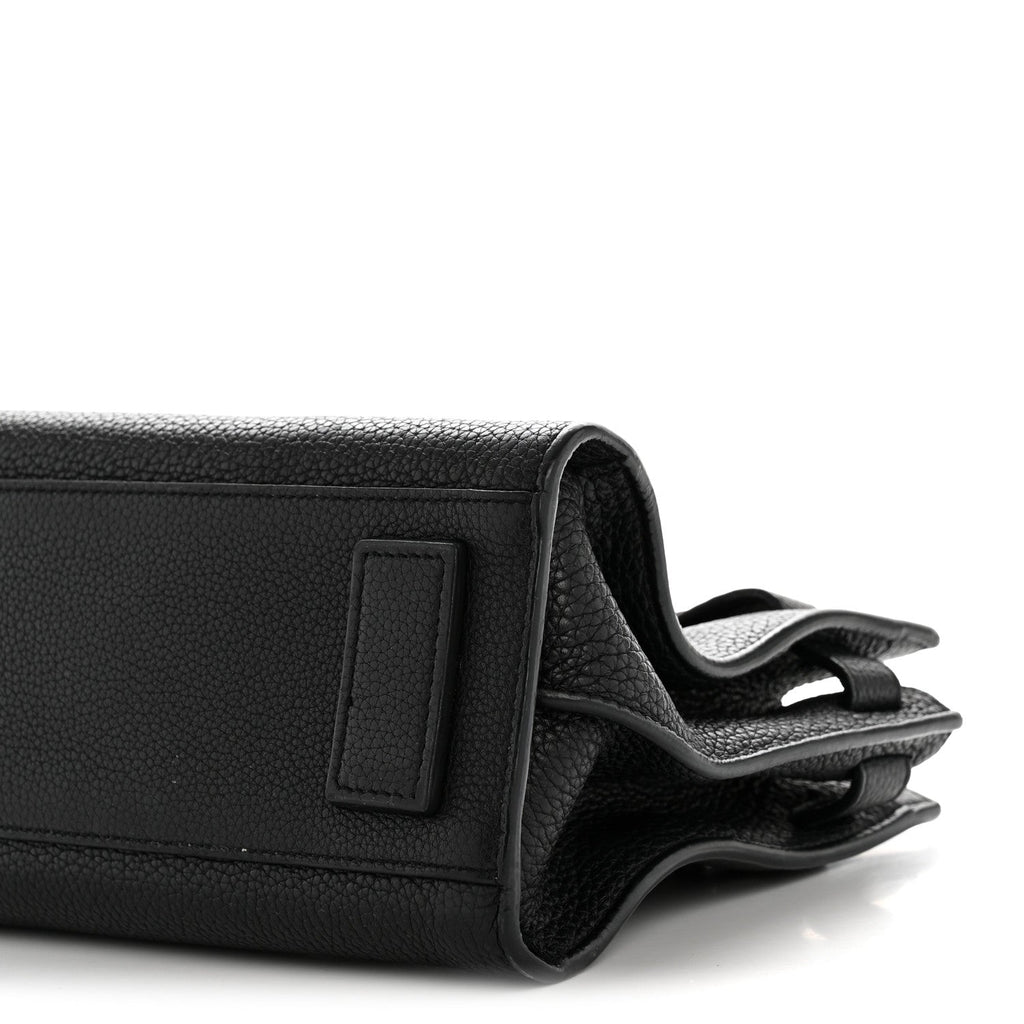 Grained Calfskin Nano Sac De Jour Souple Black