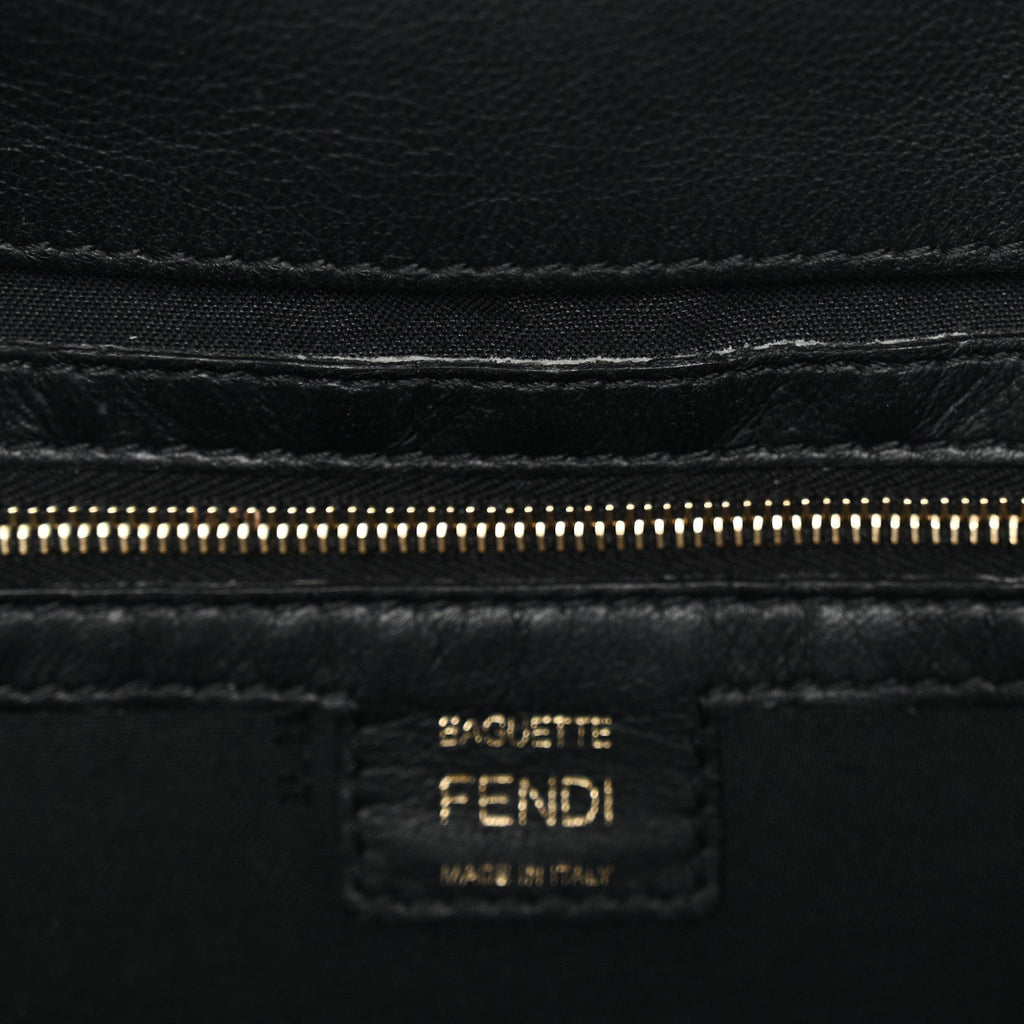 Nappa FF 1974 Embossed Baguette Black