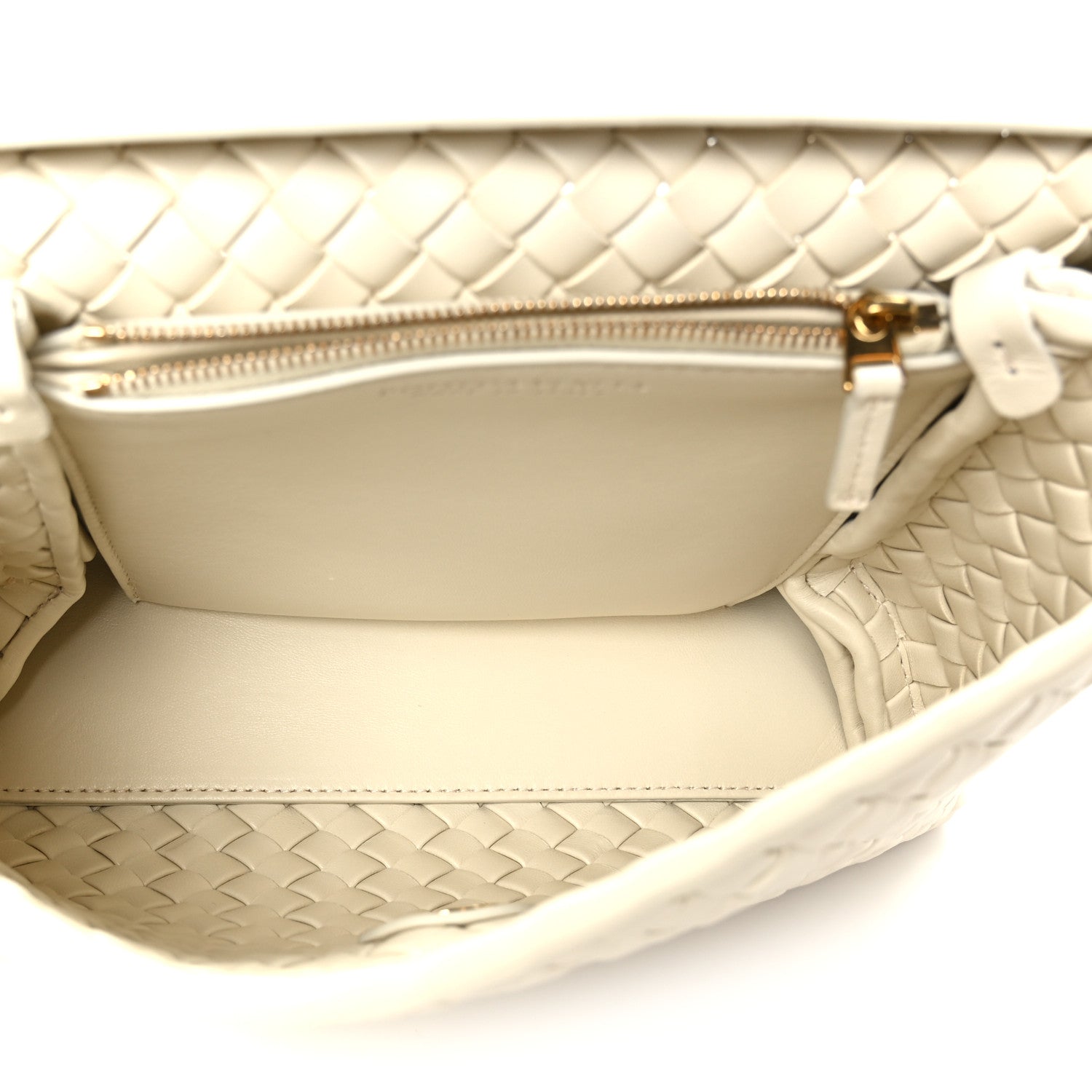 Nappa Intrecciato Patti Top Handle Bag Sea Salt
